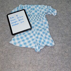 ASOS Blue Gingham Off Shoulder Romper‎ Women's Size 4 Smocked Summer Casual